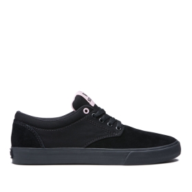 Supra Mens CHINO Low Top Shoes Black/Mauve/black | US-11811